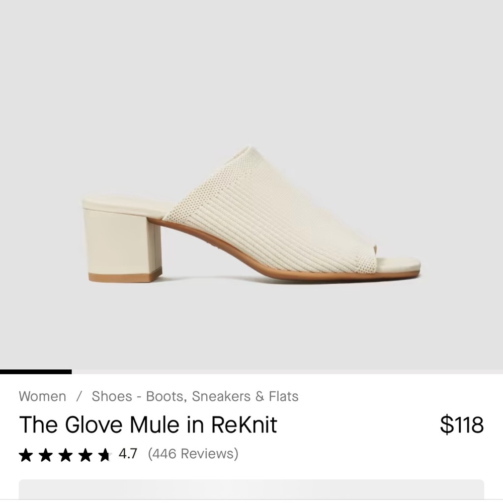 NWT Everlane Reknit Mule size 10.5